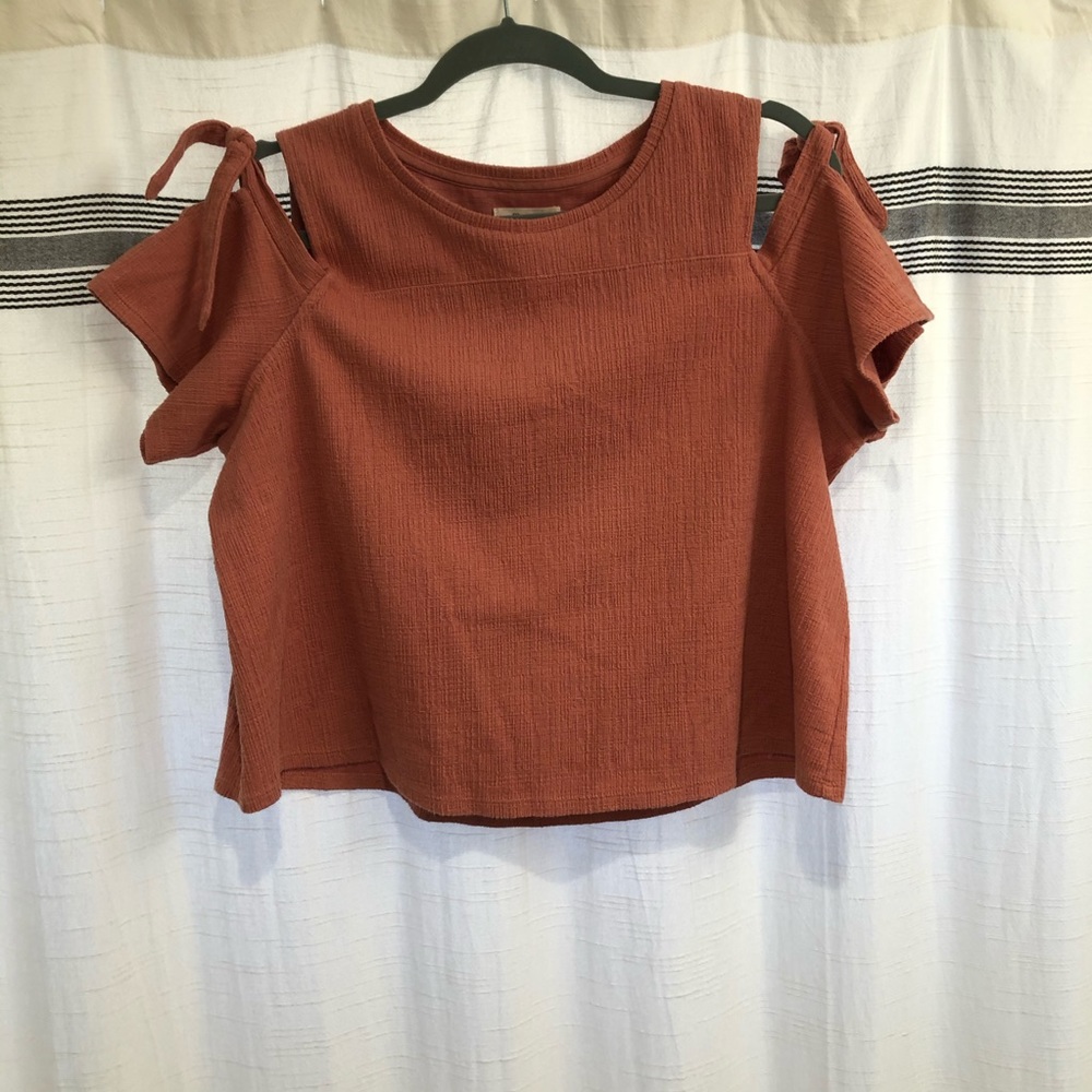 Cropped off the shoulder top